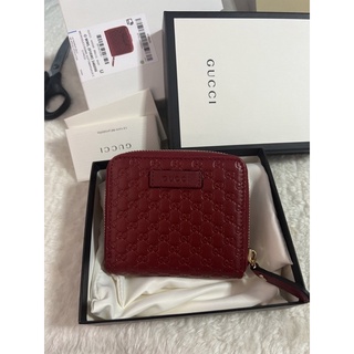 New‼️ Gucci guccissima zippy wallet แดง ของแท้💯