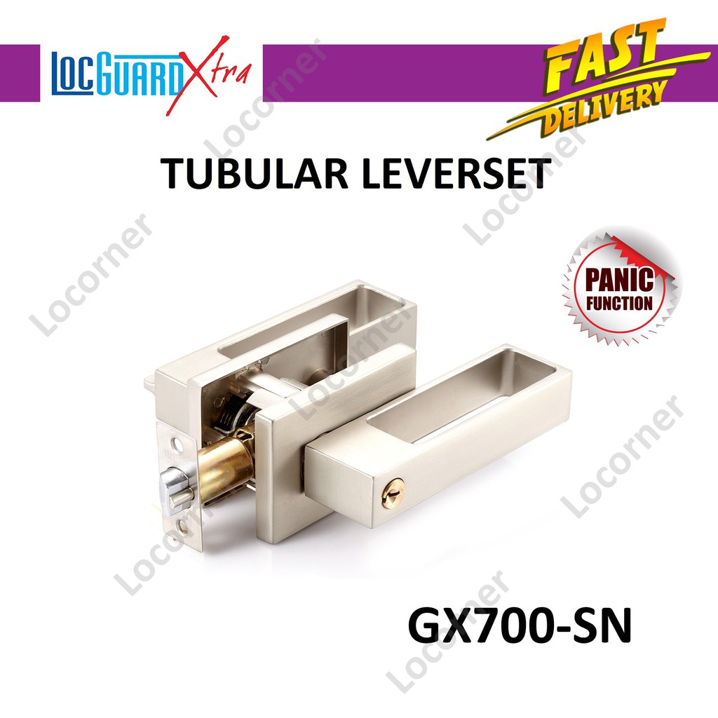 LOCGUARD XTRA GX Series Tubular Leverset with Panic Function GX700 / Kunci Pintu (DIY EASY to INSTAL
