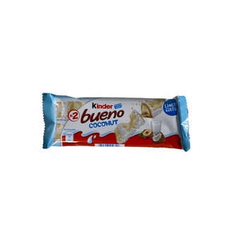 KINDER BUENO COCONUT T2x30 net weight 39g นำเข้าจากมาเลเซีย 1 แพค/บรรจุ 2 ชิ้น ราคาพิเศษ สินค้าพร้อมส่ง!!