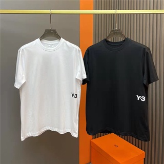 Y-3 เสื้อยืด ผ้าฝ้ายแท้ พิมพ์ลายตัวอักษร เรียบง่าย สําหรับผู้ชาย และผู้หญิง ไซซ์ S-5XL