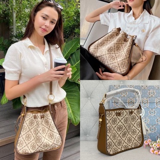 🎀(สด-ผ่อน) Shop สีน้ำตาล 11 นิ้ว 139098 Tory Burch T Monogram Bell Crossbody Bags