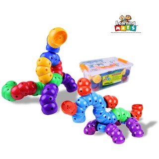 [พร้อมส่ง!!!] Flexible Puzzle in Bright colors ตัวต่อ ยืดหยุ่นได้ เสริมทักษะ (Learning Mats)