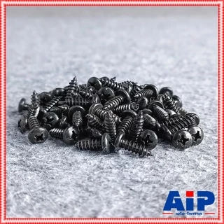 ประมาณ100ตัว สกรูPHดำ 8X1/2" สกรูเกลียวปล่อย น็อตเกลียวปล่อย น็อตดำเกลียวปล่อย1/2นิ้ว สกรูดำหัวกลมเล็กเกลียวปล่อย เอไ...
