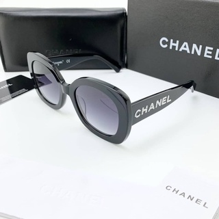 CHANEL SQUARE SUNGLASSES ACETATE &amp; STRASS BLACK LENSES SPRING-SUMMER 2021 EYEWEAR COLLECTION แว่นตากันแดดแบรนด์ชาแนล