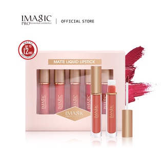 IMAGIC Lipgloss 5pcs/set Lipmatte Waterproof Lip Makeup Kit