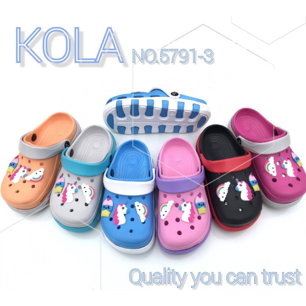 KOLA  ( โคล่า ) รองเท้าแตะปิดหัว Pony ตัวใหม่ล่าสุด สีสดสวยงาม รุ่น 5791-3