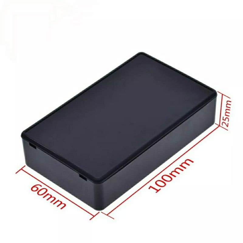กล่องพลาสติกเอบีเอสสีดำ 25×60×100 มม. ใส่โครงงานอิเล็กทรอนิกส์