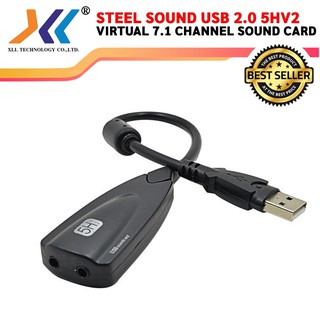 Steel Sound USB 2.0/5Hv2 Virtual 7.1 Channel Sound Card