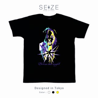 เสื้อยืดแขนสั้นคอกลม UNISEX SEIZE mode of tokyo ST101 Lady ดำ/ขาว/เหลืองอ่อน cotton100%