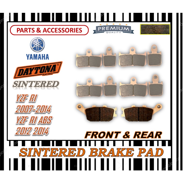 YAMAHA YZF R1 07-14 ผ้าเบรคชุดสียาว LIFE DAYTONA