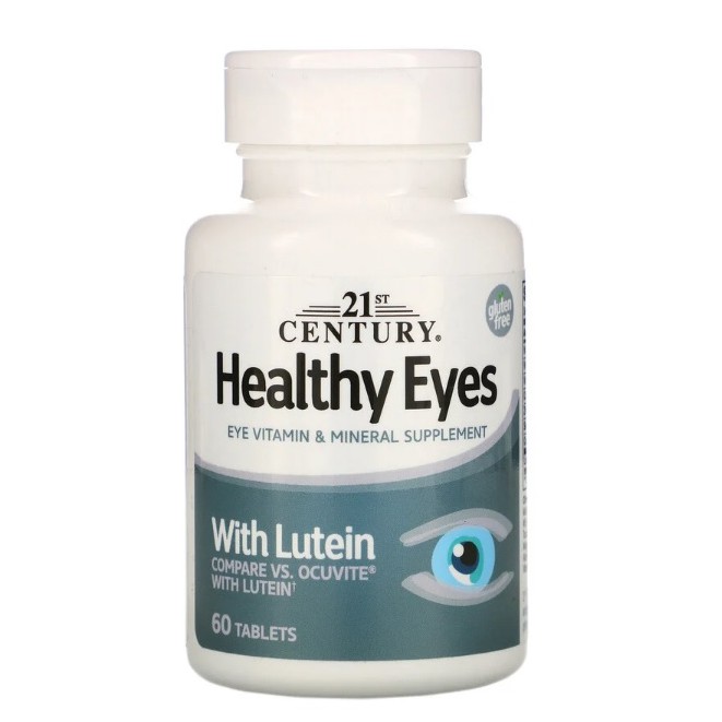 วิตามินบำรุงสายตา 21st Century, Healthy Eyes with Lutein, 60 Tablets