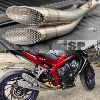 ชุดท่อสลิปออนCBR650 R F /cb650R F 2.5  ท่อแฝดทรงmoto gp