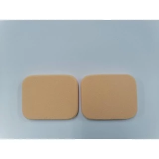 พัฟ พัฟฟองน้ำ สีครีมเข้มแบบสี่เหลี่ยม ขนาด 5.5x4.5x0.6 ซม. พัฟแป้งฝุ่น พัฟแป้งตลับ พัฟแป้งแต่งหน้า ฟองน้ำแต่งหน้า