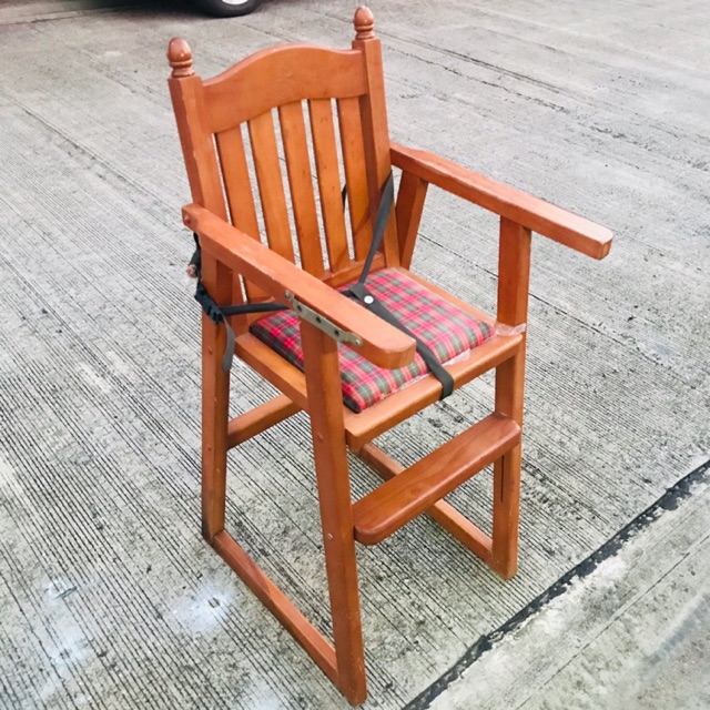 เก้าอี้เด็ก KITSO HIGH CHAIR สีโอ๊ค ไม้ยางพารา(มือสอง)