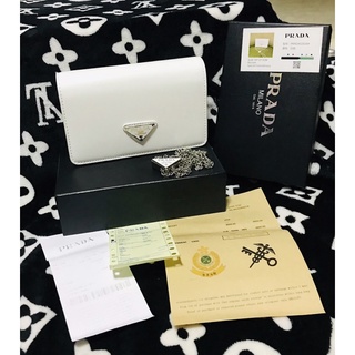 ✅✅✅พร้อมส่ง✅✅✅กระเป๋าสะพายข้าง PRADA สีขาว