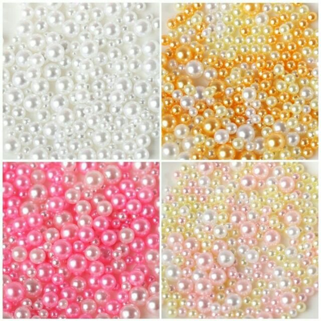 โปร 1 แถม 1 มุกติดเล็บ คละขนาด 1-6 มม. มี 4 สีให้เลือก