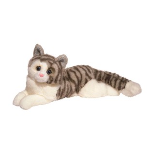 Douglas Smokey Gray Cat - ตุ๊กตานิ่ม แมวลายสีเทาควัน ขนาด 19 นิ้ว (วัดจากศีรษะถึงหาง)