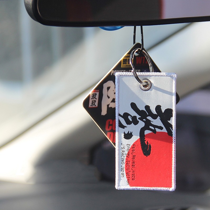 พวงกุญแจรถ ลาย J'S RACING JDM พิมพ์ลายสองด้าน สำหรับรถยนต์ แบบสากล