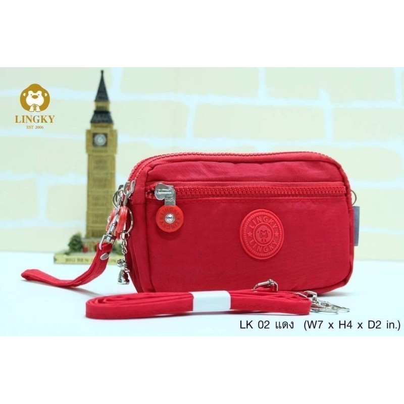 Lingky แท้ 100% มีสายยาว คล้องมือ+สะพาย 7 นิ้ว สำหรับผู้หญิง แฟชั่น พร้อมส่ง