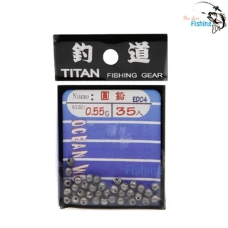 อุปกรณ์ตกปลา ตะกั่ว Titan ทรงกลม ใช้สำหรับตกปลา ช่วยส่งเหยื่อให้ไกลขึ้น มีให้เลือกทั้งหมด 6 ขนาด