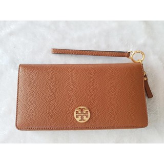 Tory Burch Continental Wallet - LIGHT UMBER กระเป๋าสตางค์ ของแท้ พร้อมส่ง