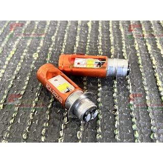 หลอดไฟหน้ามอเตอร์ไซค์ LED แสงสีขาว #ปลอกทอง (ราคาต่อ 1หลอด)