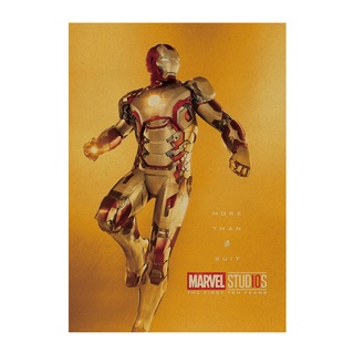 โปสเตอร์กระดาษคราฟท์ลาย Marvel Comics-Iron Man-/Nostalgic 10th สําหรับตกแต่งบาร์