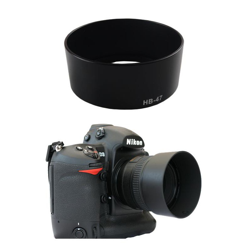 Nikon Lens Hood เทียบเท่า HB-47 for Nikkor 50mm f/1.8G, Nikkor 50mm f/1.4G, Yongnuo 50mm f1.8, Yongnuo 35mm f2