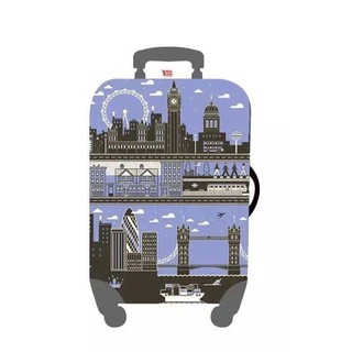 ผ้าคลุมกระเป๋าเดินทาง ผ้ายืด ลาย Scenic London (Size M)