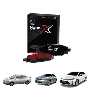 Compact Nano X ผ้าเบรคหน้า ผ้าเบรคหลัง TOYOTA ALTIS โตโยต้า อัลติส ทุกรุ่น ปี 2001-2022