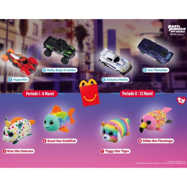 Happy Meal McD Toys ตุ๊กตา Ty Fast & Furious Spy Racers McDonald Toy ซีลใหม่