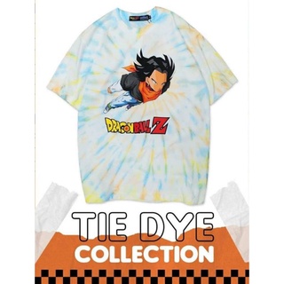 เสื้อยืดมัดย้อมดราก้อนบอล(Dragonball) ลิขสิทธิ์แท้​ ​💯% ลาย​​หมายเลข17​ Oversize สินค้า​ใหม่​มือหนึ่ง​