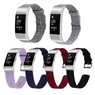 นาฬิกาข้อมือสายไนล่อนสำหรับ Fitbit Charge 2