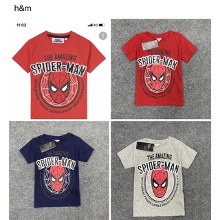 h&amp;m เสื้อยืดเด็ก spiderman เสื้อเด็ก