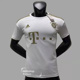 เสื้อกีฬาแขนสั้น ลายทีมชาติฟุตบอล Bayern Away Jersey 22-23 คุณภาพสูง ไซซ์ S-XXL