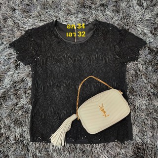 เสื้อ ลูกไม้สีดำมือ2 ราคา 40บาทถูกมาจ้าสภาพ99%