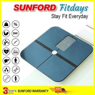 SUNFORD Fitdays FD1000 ซันฟอร์ด เครื่องชั่งน้ำหนัก วัดมวลกาย BMI เชื่อมต่อแอพพลิเคชั่น เครื่องชั่งคน เครื่องชั่งบุคคล