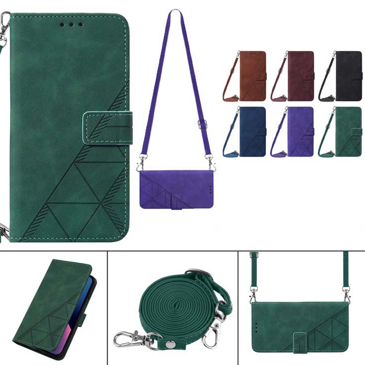 ซองหนังแบบพลิกCrossbody OPPO A57 5G 2022 Reno7 4G 5 PRO PLUS Realme GT NEO 3 C35 C31 GT2 PRO C12 C15