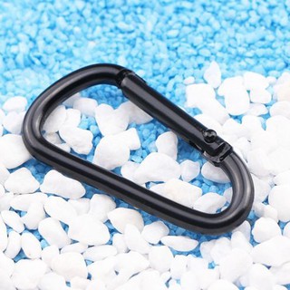 ราคาHigh Quality 5 cm D-Shape Carabiner Camping Equipment - สีดำด้าน