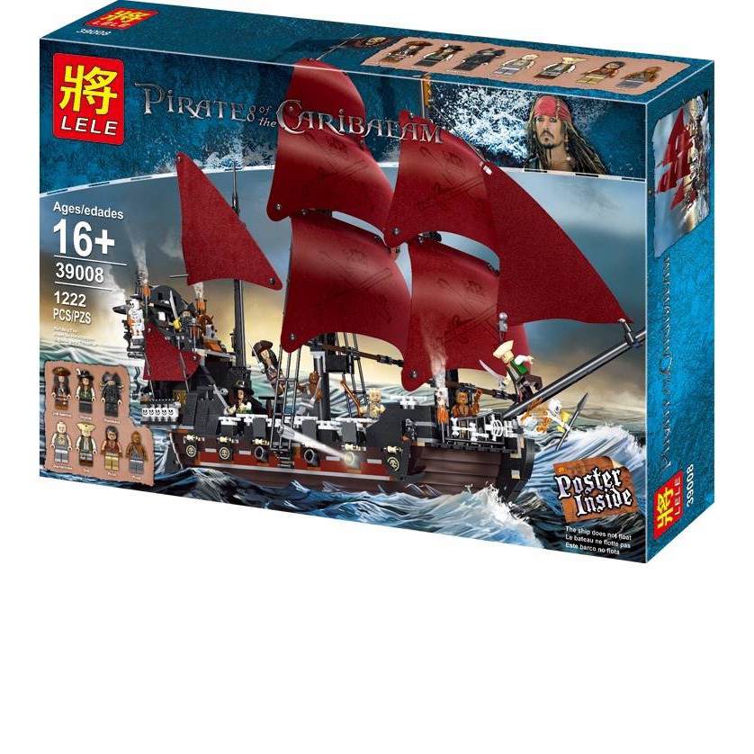 เลโก้จีน LELE 39008 ชุด Pirates of the Caribbean – Queen Anne's Revenge จำนวน 1222 ชิ้น