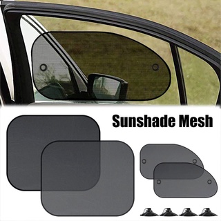 5pcs Car Windshield Side Window Sunshades Folding Mesh UV Protector Curtain With Suction Cup for Auto Interior Accessories