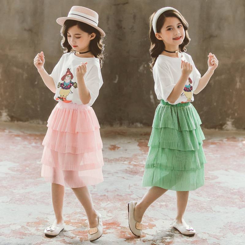 (พร้อมส่ง) ชุดเด็กโต ราคาส่ง เสื้อ+กระโปรง สวยมาก