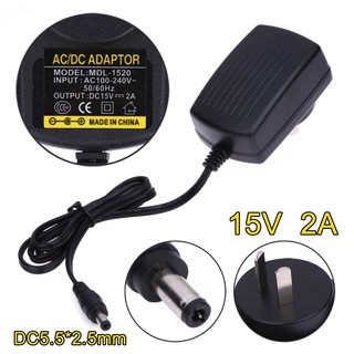 อะแดปเตอร์พาวเวอร์ซัพพลาย DC 15V 2A Adapter AC 100 V-240 V to DC 15V