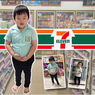 ชุดอาชีพเด็กขายส่งยกแพ็ค ชุดพนักงาน7-11 ชุด7-11 เสื้อ7-11 ชุดเซเว่น เสื้อเซเว่น