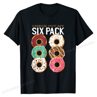 【Chic Tops】gildan เสื้อยืด ผ้าฝ้าย 100% พิมพ์ลาย Check Out My Six Pack Donuts แฟชั่นฤดูร้อน สําหรับผู้ชายS-5XL