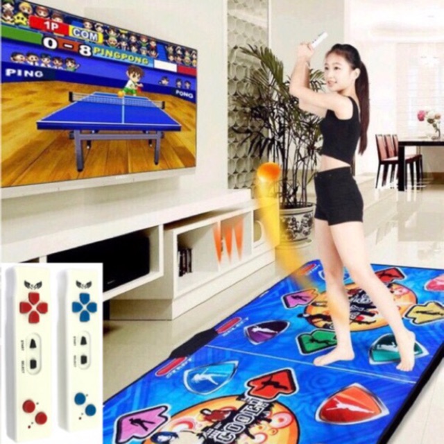 **แถมถ่าน** [อัพเดทล่าสุด 58 เกม] แผ่นเต้นคู่ (ไร้สาย) + รีโมท [32bit][แผ่นเต้น stepmania]