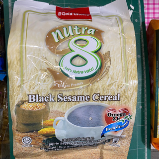 Gold choice Nutra 8 Let’s Nutra vate Black Sesame Cereal ข้าวโอ๊ตธัญญาพืชงาดำ มี15ซอง