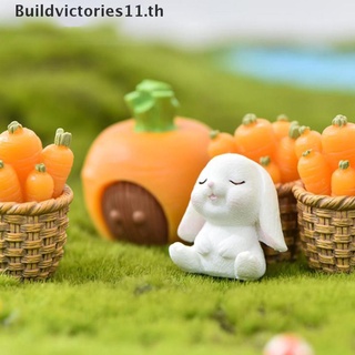 【Buildvictories11】ฟิกเกอร์เรซิ่น รูปกระต่ายอีสเตอร์ ขนาดเล็ก สําหรับตกแต่งสวน