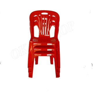 OK&amp;M Shop เก้าอี้เด็ก รุ่น KID CHAIR FT218(แพ็ค3ตัว)สีแดง