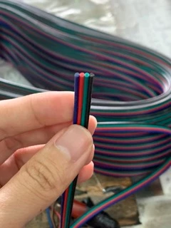 สายแพ 4 พิน สายไฟRGB V+/R/G/B ใช้กับไฟ rgb 22 AWG แบ่งขายชุด 5 เมตร 10 เมตร ตัดยาว